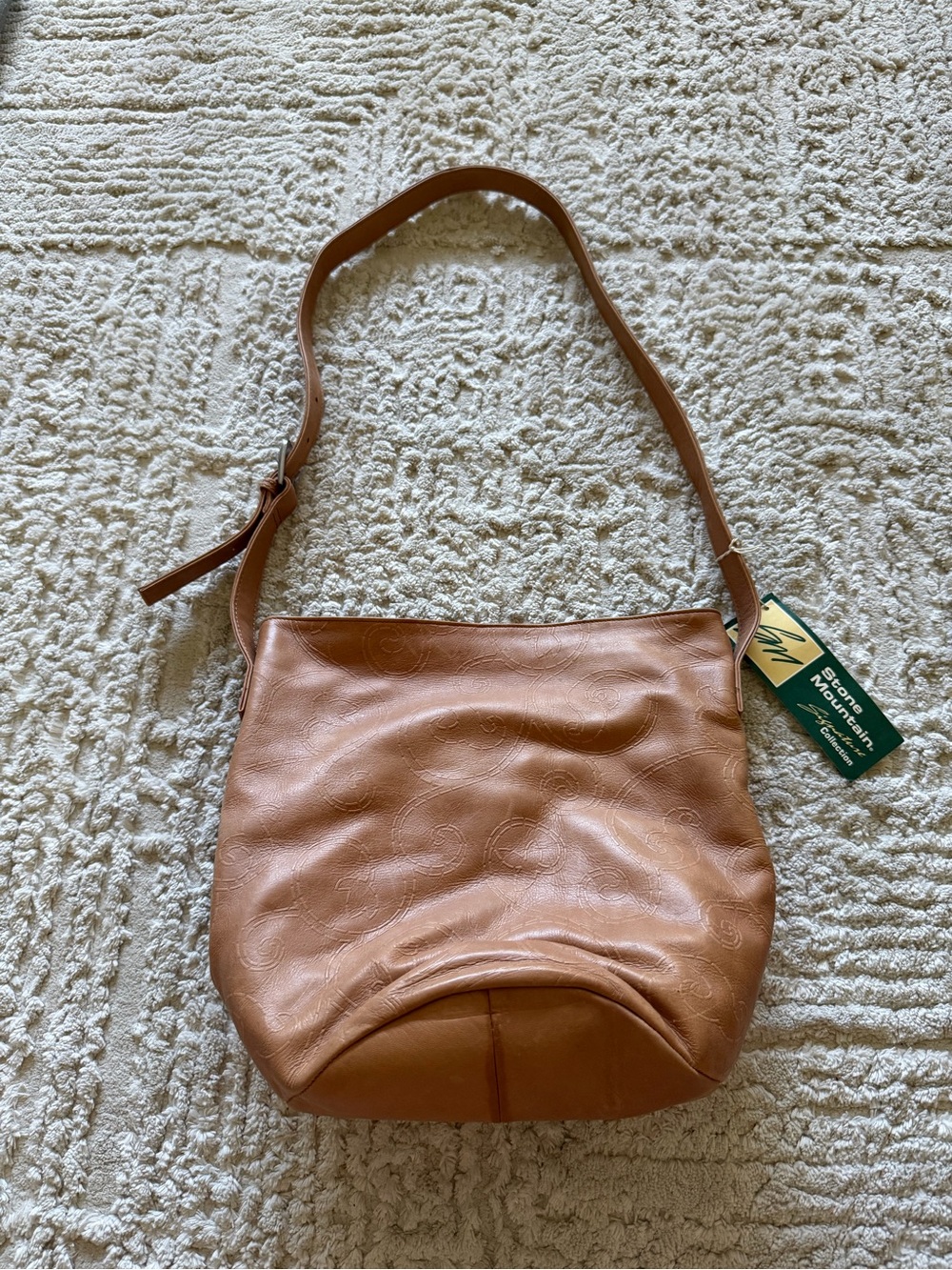 Stone Mountain Leather Shoulder Bag in Light Brown New with Tags